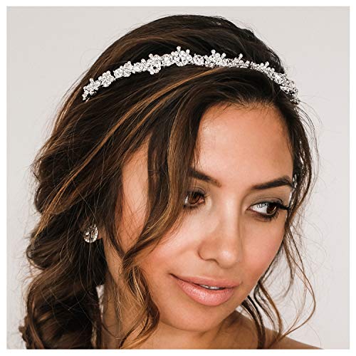 SWEETV Tiara Diadema Con Rhinestones Para Fiesta Novia Boda Corona Nupcial Tocado Accesorios del Pelo de las Mujeres