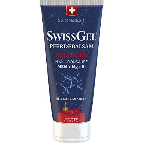 swissmedicus Bálsamo caballo con Colágeno wärmend extra fuerte hierbas Bálsamo para wärmende körperpf Lede, bevegungs o Dolor Alivio. con Colágeno, hyaluronsäure, 200 ml