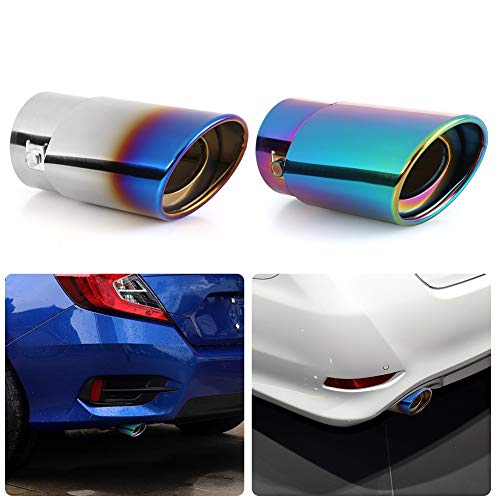 SXGKYY Universal De Acero De 63mm Escape Cola Consejo Silenciador Posterior del Coche De La Extremidad Garganta De Línea Inoxidable del Coche Escape Recto Cola De Tubo Silenciador