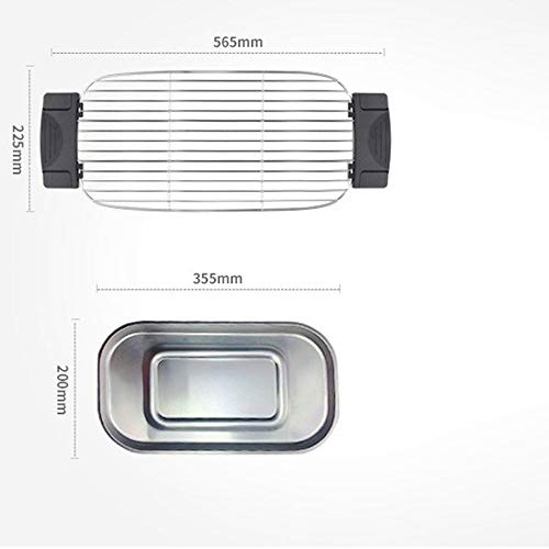 Syczdkx Sin humo eléctrico extraíble parrilla y la plancha placas de interior, con aceite en superficie de la parrilla, 2000W de control de temperatura, servir a la familia entera grill electrico