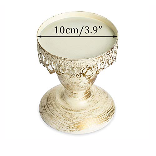 Sziqiqi Candeleros de Retro con Forma de Jaula de pájaro, Decoraciones para la Mesa de Boda, Decoraciones caladas de Hierro, S + L