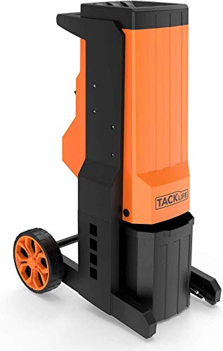 TACKLIFE Biotrituradora Eléctrica, Trituradora Eléctrica de Jardín, 2500W, 40 mm Diámetro Máximo, Hojas Intercambiables de Acero Especial, Desmontaje Rápido - PWS02A