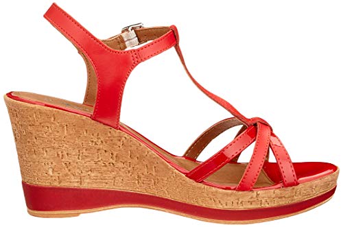 Tamaris 1-1-28347-24, Sandalias con Tira Vertical para Mujer, Rojo (Red 500), 40 EU