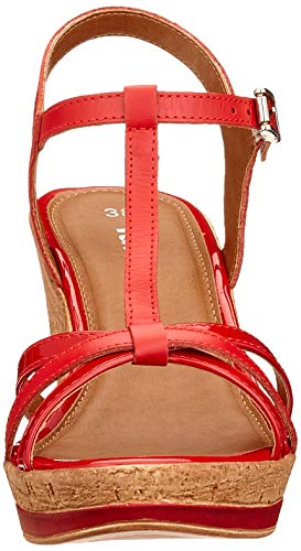 Tamaris 1-1-28347-24, Sandalias con Tira Vertical para Mujer, Rojo (Red 500), 40 EU