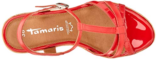 Tamaris 1-1-28347-24, Sandalias con Tira Vertical para Mujer, Rojo (Red 500), 40 EU