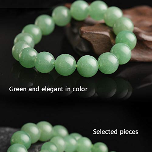 Tanglin Brazalete de Jade - Naturales Brazalete de Jade - Masculino y Femenino par de Pulseras - Esmeralda círculo Verde - Regalo del día de San Valentín cumpleaños (Size : C-10mm)