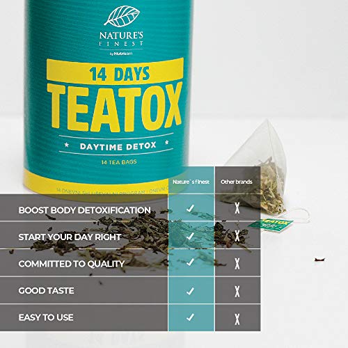 TEATOX DAYTIME DETOX TEA/Té depurativo/DETOX diurno 42g | Combinación de Té de hierbas orgánicas y naturales para la purificación del cuerpo. | Vegetariano y vegano.