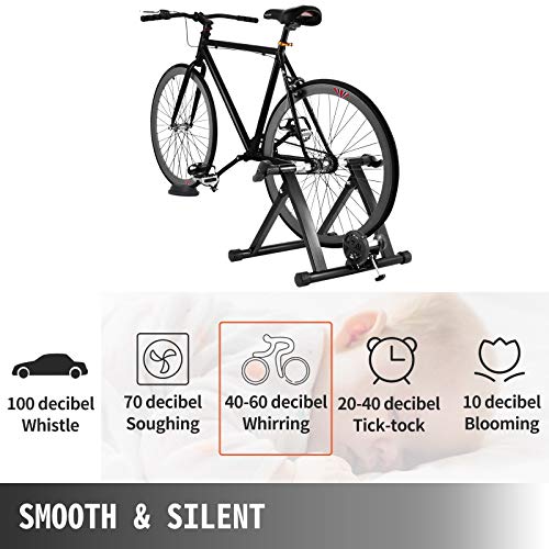 Tecmaqui Rodillos para Bicicleta 330LBS Entrenador para Bicicleta en Interior 750W Resistencia Fluida Soporte Portátil para Ejercicio de Bicicleta en Interior Rodillos con Fluido para Bicicletas