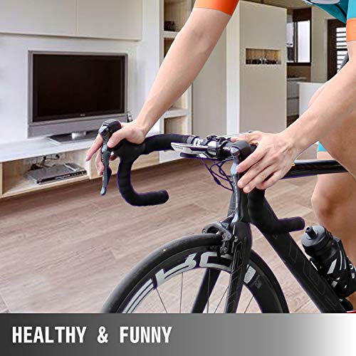 Tecmaqui Rodillos para Bicicleta 330LBS Entrenador para Bicicleta en Interior 750W Resistencia Fluida Soporte Portátil para Ejercicio de Bicicleta en Interior Rodillos con Fluido para Bicicletas