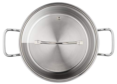 Tefal A702S885 Intuition Set 4 piezas incluye cazo 16 cm y tapa, cacerola 20/24 cm y tapas, olla 28 cm con tapa, acero inoxidable, marcas medición, tapas cristal, aptas para del horno y lavavajillas