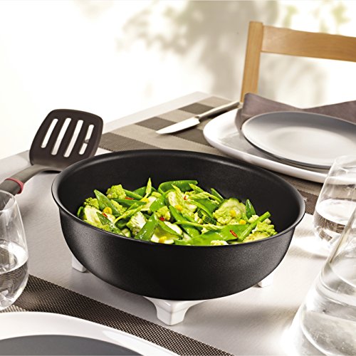 Tefal Ingenio Talent Set de 6 Piezas con Dos Mangos, Aluminio, Negro, 28 cm