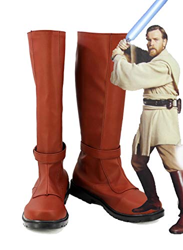 Telacos Star Wars JediKnight OBI WAN Kenobi - Botas para Disfraz (2 Unidades), 9 B(M) US Female, Marrón