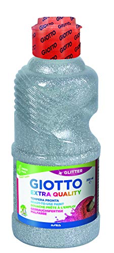 Tempera Giotto LIQUIDA Glitter 250 ml Botella Plata