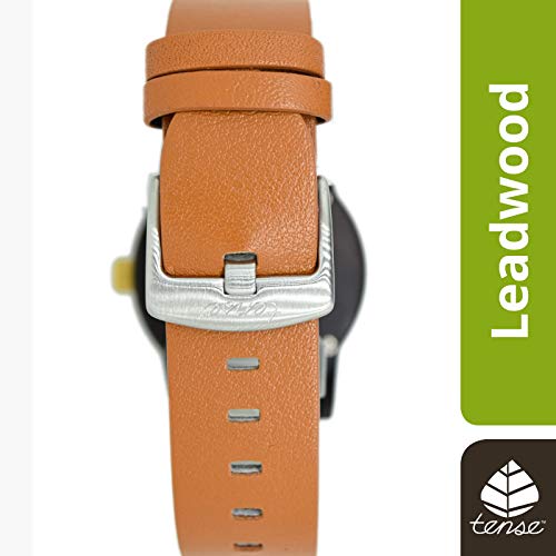 TENSE//La Madera Reloj – Mens Leather Hampton Sándalo – Negro | Correa de Piel – Reloj de Hombre – Madera de Reloj b4701d de BG