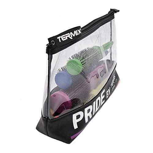 Termix C·Ramic Pride - Pack de 6 cepillos de pelo térmicos redondos de cerámica con fibras ionizadas. Incluido neceser de cuero Pride. Inspirados en la diversidad y libertad de la bandera LGTBI.