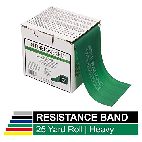 Thera-Band - Banda de gimnasia (alta resistencia, dispensador con rollo de 25 m), color verde