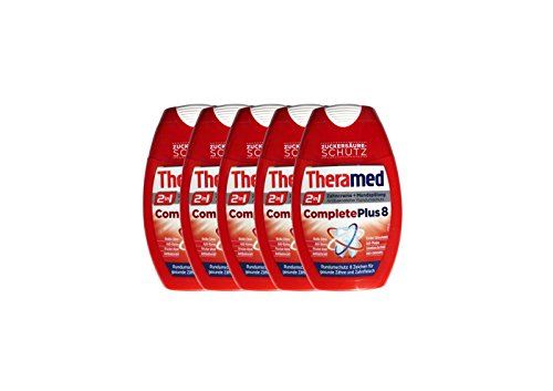 Theramed Complete Plus 8 - Crema dental antibacteriana (5 unidades)