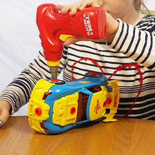 Think Gizmos Coche de carreras tipo juguete desmontable - Juguete de construcción con kit de herra-mientas - Juguetes niños 2 años y más - Juegos educativos montaje coche de juguete - Nueva Versión 3