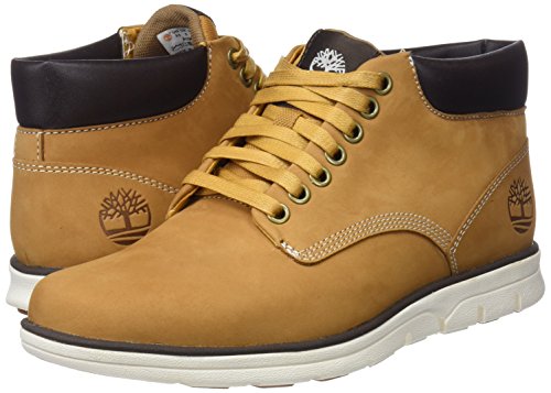 Timberland Bradstreet Leather Sensorflex, Botas Chukka para Hombre, Amarillo Wheat Nubuck, 41.5 EU