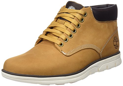 Timberland Bradstreet Leather Sensorflex, Botas Chukka para Hombre, Amarillo Wheat Nubuck, 41.5 EU