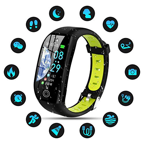 Tipmant Pulsera de Actividad, Reloj Inteligente Smartwatch Impermeable IP68 Pulsera Inteligentes con Pulsómetro Podómetro Calorías Pulsera Deporte para Android y iOS para Hombre Mujer Niños (Verde)