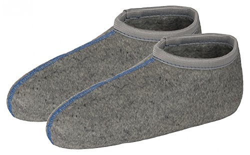 Tobeni 2 Pares Mujer Hombre Niños Crin Térmicas Calcetines para Botas de Goma Unisexo Color Gris Tamaño 43-44