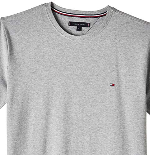 Tommy Hilfiger Core Stretch Slim Cneck tee Camiseta, Gris (Cloud Htr 501), X-Large para Hombre