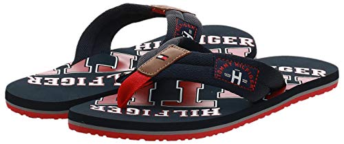 Tommy Hilfiger Essential TH Beach Sandal, Chanclas para Hombre, Azul (Midnight 403), 44 EU