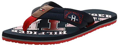 Tommy Hilfiger Essential TH Beach Sandal, Chanclas para Hombre, Azul (Midnight 403), 44 EU