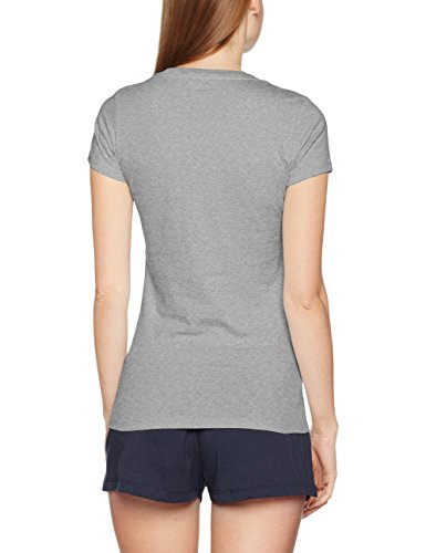 Tommy Hilfiger SS tee Print Camiseta con Logo, Gris (Grey Heather 004), M (Talla del Fabricante: Md) para Mujer