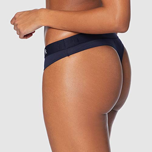 Tommy Hilfiger Thong T Tanga con Cinturilla Elástica y Logo, Azul (Navy Blazer), M para Mujer