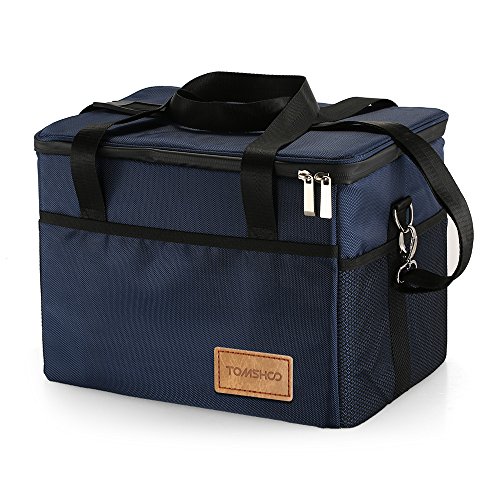 TOMSHOO Bolsa Térmica, Bolsa Nevera Portátil 10L / 18L / 28L / 37L / 47L/70L Mantener Caliente Bolsa de Almuerzo para Picnic Familiar, Camping, Playa, Viaje en Coche y Trabajo (con Cremallera, 10L)