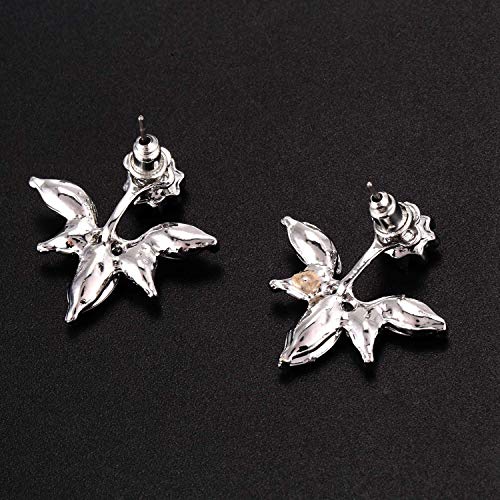 TOOGOO 3 Pares Pendientes De Flor De Loto Chaquetas Para Mujer Ni？a Sencillo Elegante Stud De Oreja Aretes