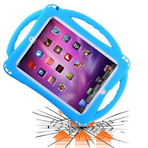 TopEsct iPad 2 Funda Niños Shock Proof Material Silicona Lightweight Kids Protector Cover Case con Manija para Apple iPad 2, iPad 3,iPad 4 (iPad 2/3/4, Azul)