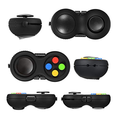 Topways® Fidget Pad con 8 Funciones de Fidget, Reductor de estrés de la Segunda generación de Fidget Toy Cube Retro Controller.