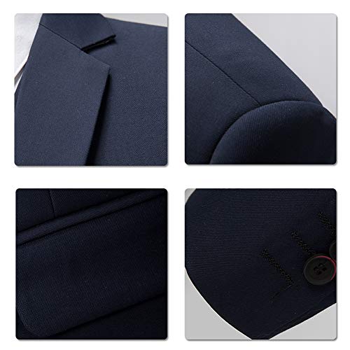 Trajes para Hombre Traje de Esmoquin de Boda Slim Fit de 3 Piezas para Hombres Un botón Traje Formal Chaqueta Blazer Chalecos Pantalones