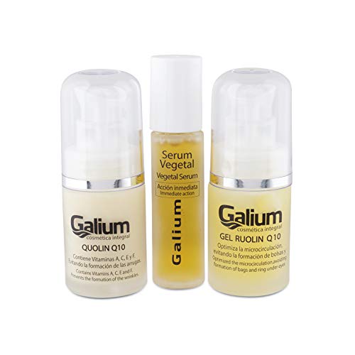 Tratamiento de Contornos de Ojos y Labios PROFESIONAL | Regenera y devuelve la luminosidad | Gel Ruolin Q10 + Quolin Q10 + Serum Vegetal | 3 Productos | Tratamiento Completo | Vitaminas A, C, E y F.