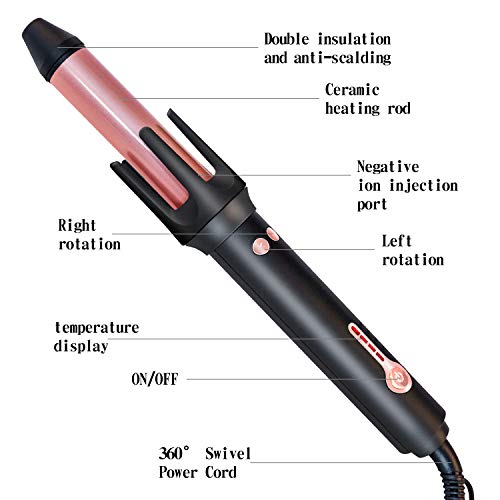 UKLISS Reproductor automático de pelo, moldeado de cerámica, especializado en tornados, girador de pelo, rizador de pelo