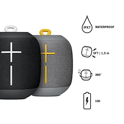 Ultimate Ears WONDERBOOM - Altavoz Bluetooth impermeable con conexión, Negro y gris