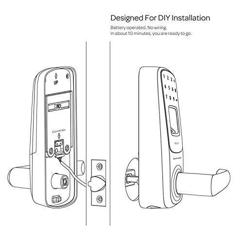 ultraloq UL3 huella digital y pantalla táctil sin llave Smart Lock, UL3-AB