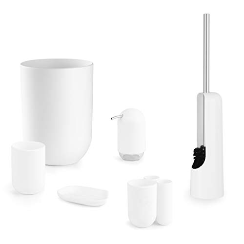 Umbra Touch Basura para baño, blanco, Cubo con tapa