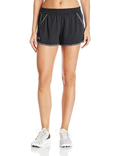 Under Armour Tech Short 2.0 Twist Pantalones Cortos, Mujer, Negro (Black), XS