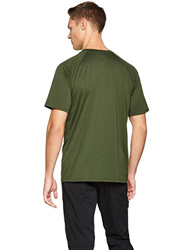 Under Armour UA Tactical Tech Camiseta Masculina, Camiseta Transpirable, Ancha Camiseta de Manga Corta Que se Seca rápidamente, Marine Od Green/Clear (390), MD