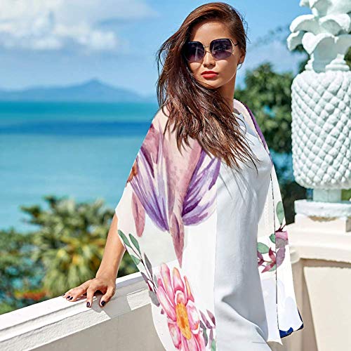 Unicornio de Acuarela con Marco Floral Bufanda Bufandas Infinity Lightweight Long Sheer Wrap Shawl for Women