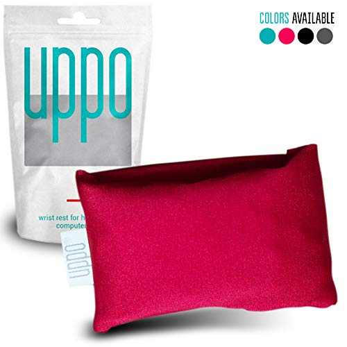 Uppo - Reposamuñecas para Ordenador portátil Mantiene la muñeca en un ángulo Saludable. Suaviza la rigidez y el Dolor ergonómico. Evitar túnel carpiano, tensión repetitiva, Color Rojo Rosa