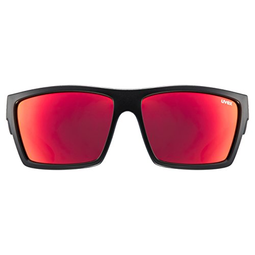 Uvex LGL 29 Gafas de Ciclismo, Unisex Adulto, Negro/Rojo, Talla Única