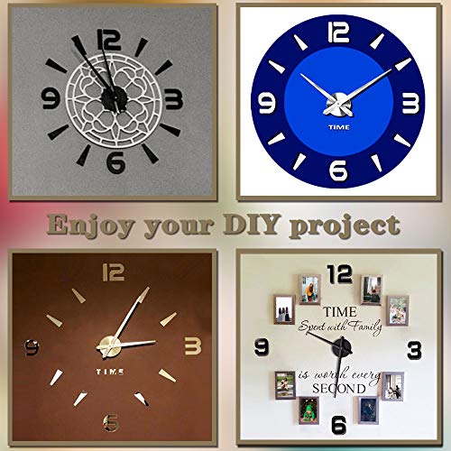 VANGOLD DIY Reloj de Pared sin Marco Espejo Grande 3D Sticker-2 años de garantía (Negro-73)