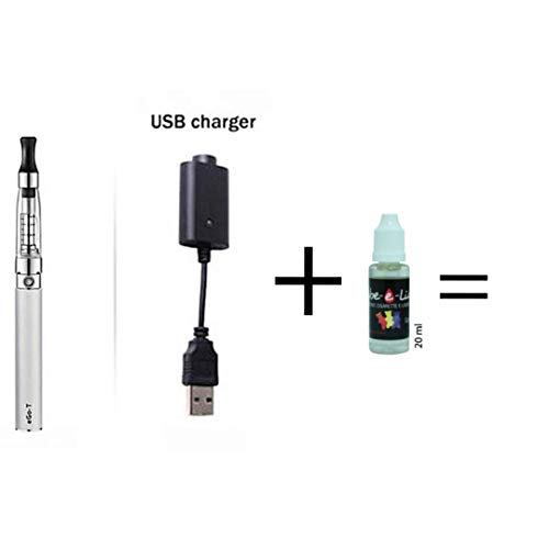 Vaper Cigarros Electrónicos, SMOK Vape Pen Ego-t EC4, Vape Pen + E Liquido, Top Refill Vaporizado, Batería Recargable Cigarro Electronico, E Cigarette Sin Nicotina 0.0mg (Negro)