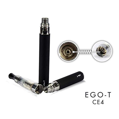 Vaper Cigarros Electrónicos, SMOK Vape Pen Ego-t EC4, Vape Pen + E Liquido, Top Refill Vaporizado, Batería Recargable Cigarro Electronico, E Cigarette Sin Nicotina 0.0mg (Negro)