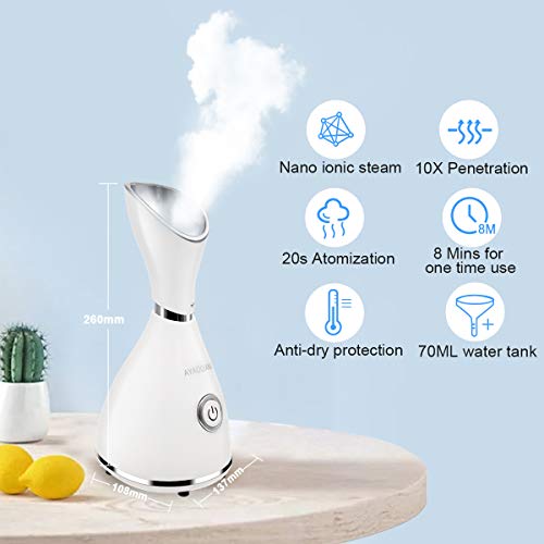 Vaporizador Facial Sauna Professional Steamer Facial Nano Ionica Home SPA Humidificador De Limpieza Profesional para El Cuidado De La Piel Limpieza Profunda De Los Poros Puntos Negros